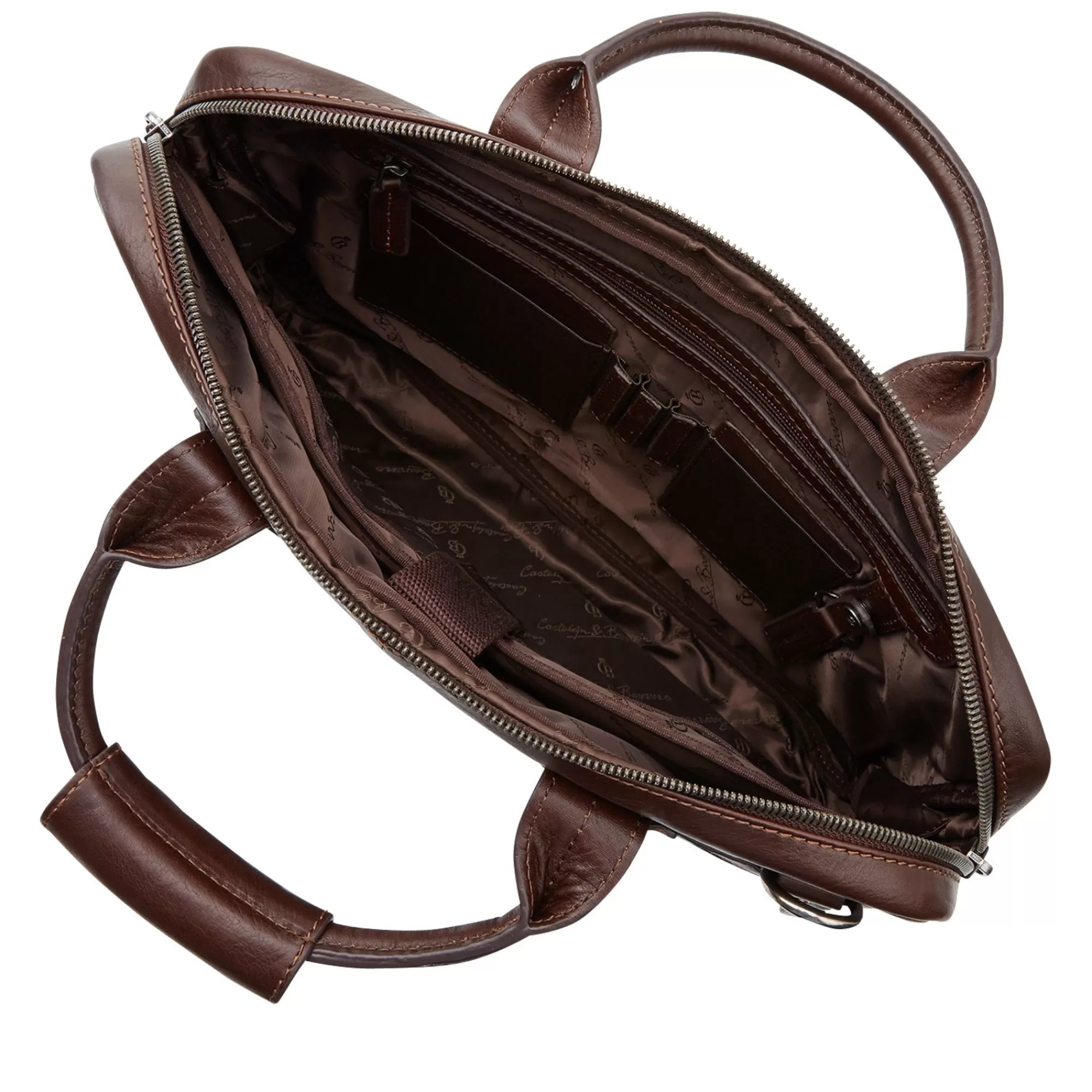 Discount Firenze Laptop Bag 15.6" + Tablet Single Zip Mocca Laptoptassen
