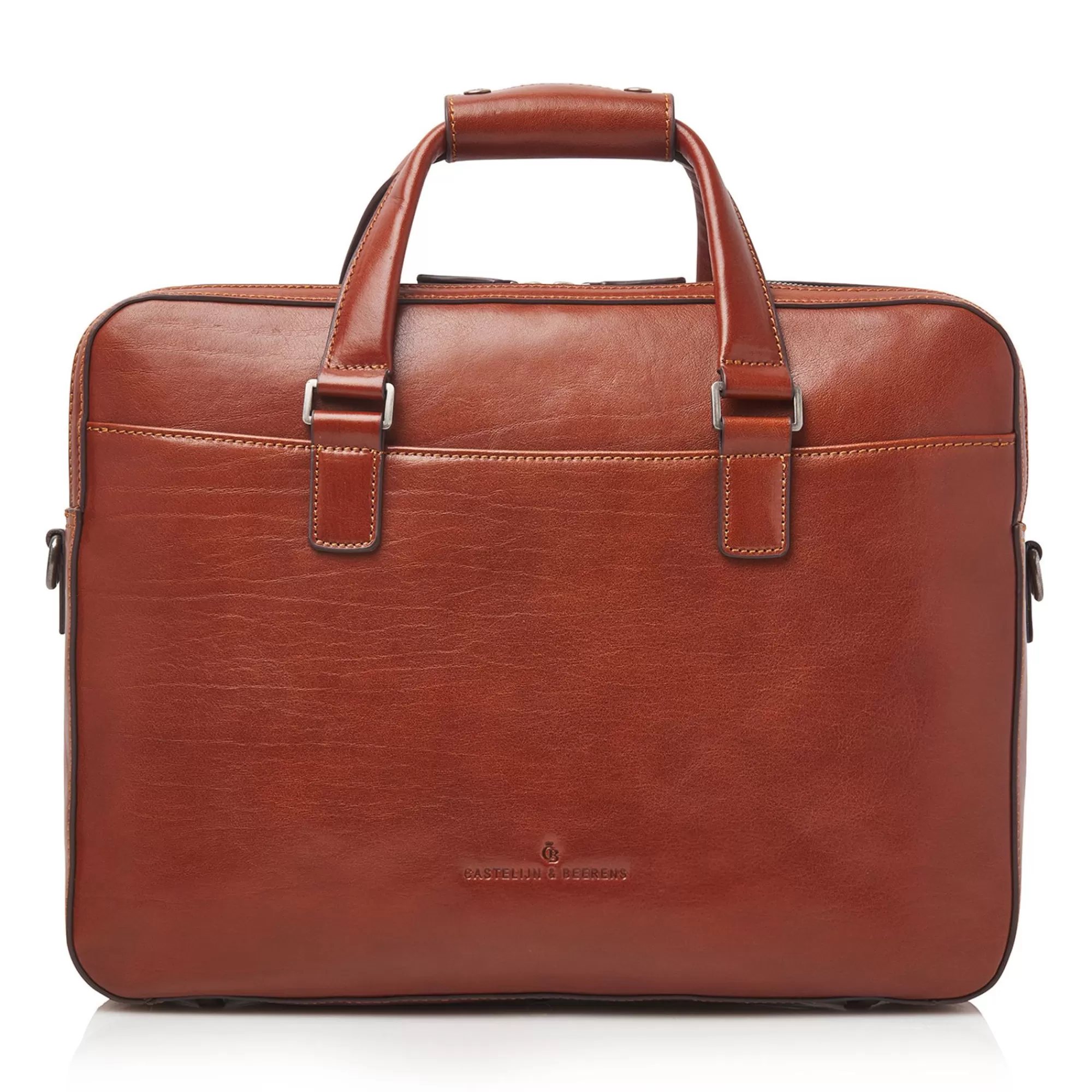 Fashion Gaucho Ted Laptop Bag 15.6" Single Zip Cognac Laptoptassen