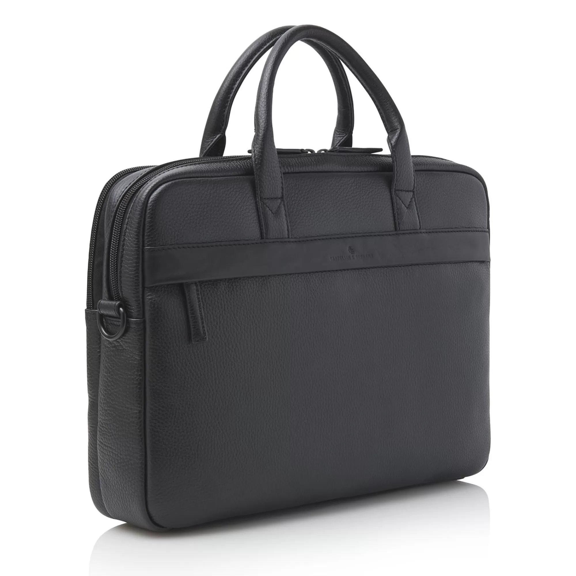 Fashion Onyx Alpha Laptop Bag 15.6" Double Zip Black Laptoptassen