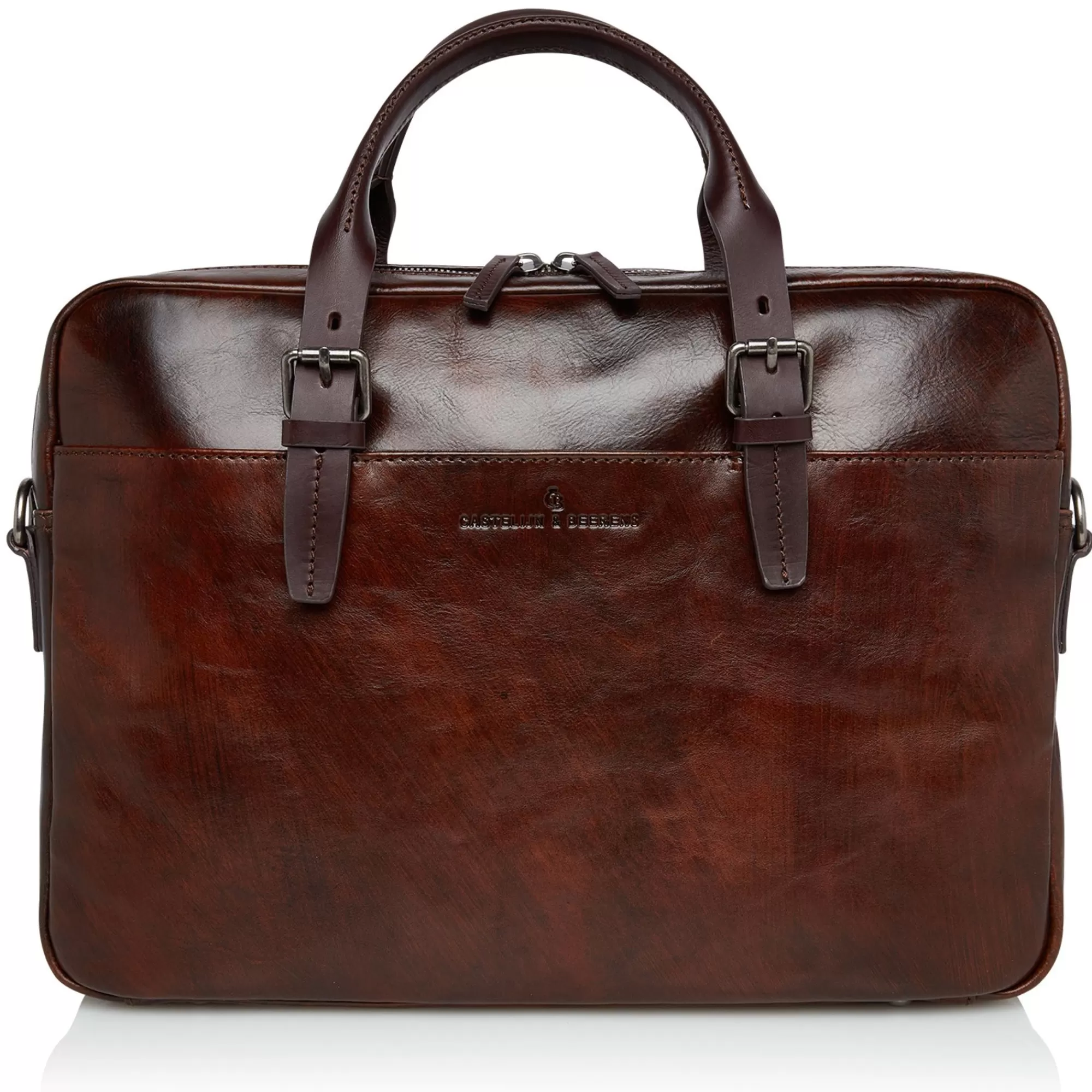 Cheap Rien Laptop Bag 15.6" + Tablet Double Zip Cognac Laptoptassen