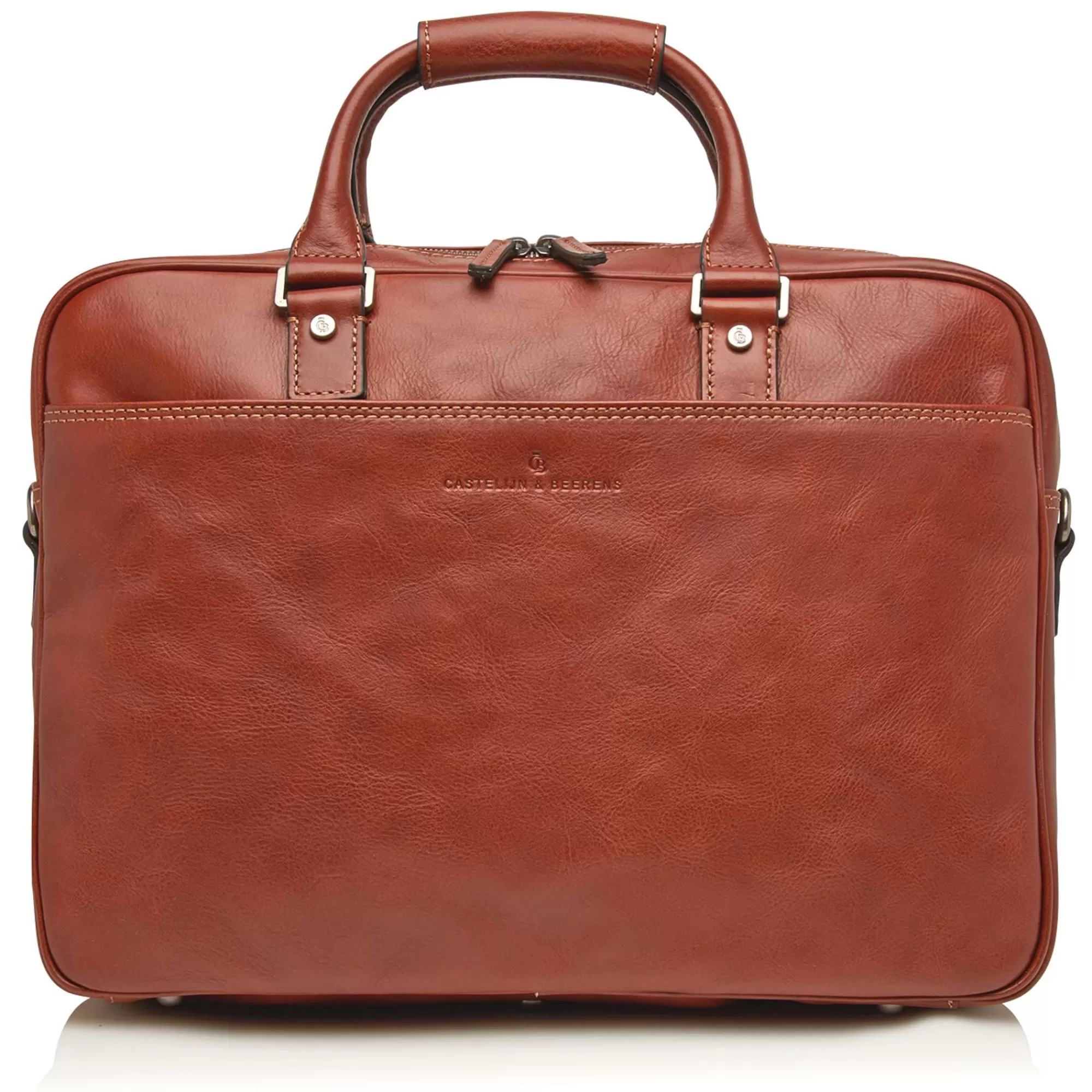 Outlet Verona Laptop Bag 15.6" + Tablet Single Zip Light Brown Laptoptassen
