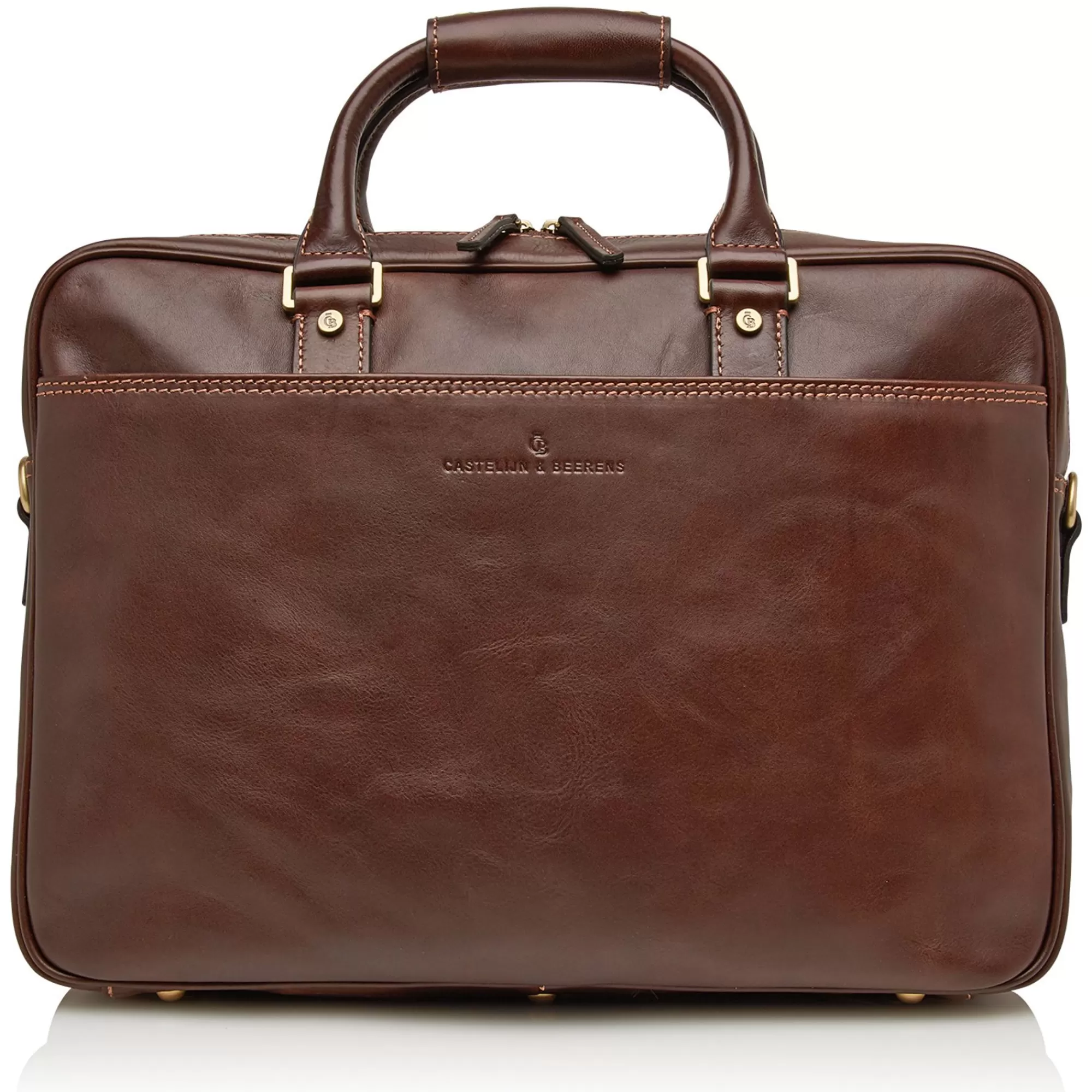 Store Verona Laptop Bag 15.6" + Tablet Single Zip Mocca Laptoptassen