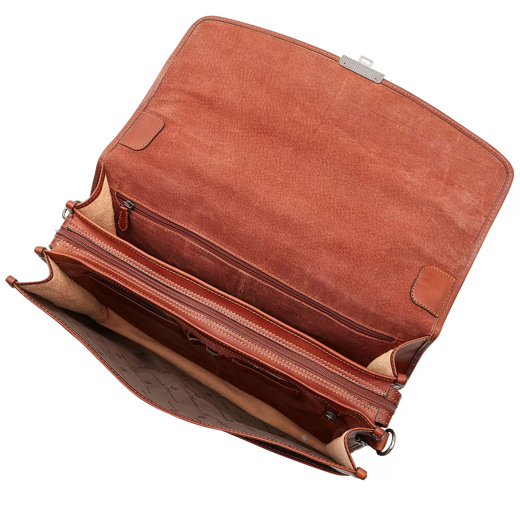 Clearance Verona Laptop Bag 15.6" + Tablet Triple Pocket Light Brown Aktetassen