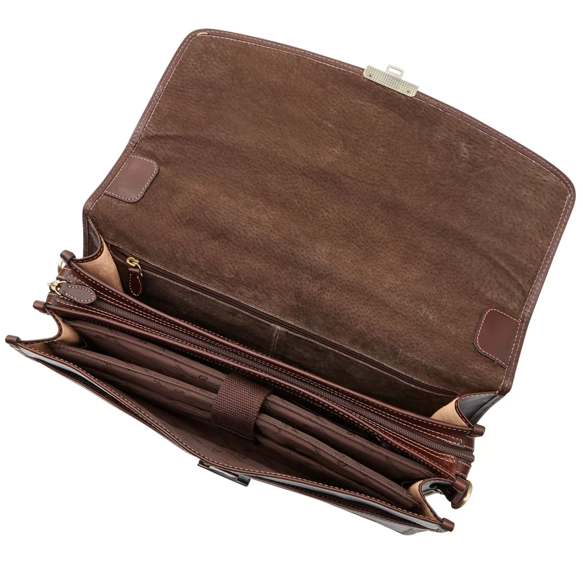 New Verona Laptop Bag 15.6" + Tablet Triple Pocket Mocca Aktetassen