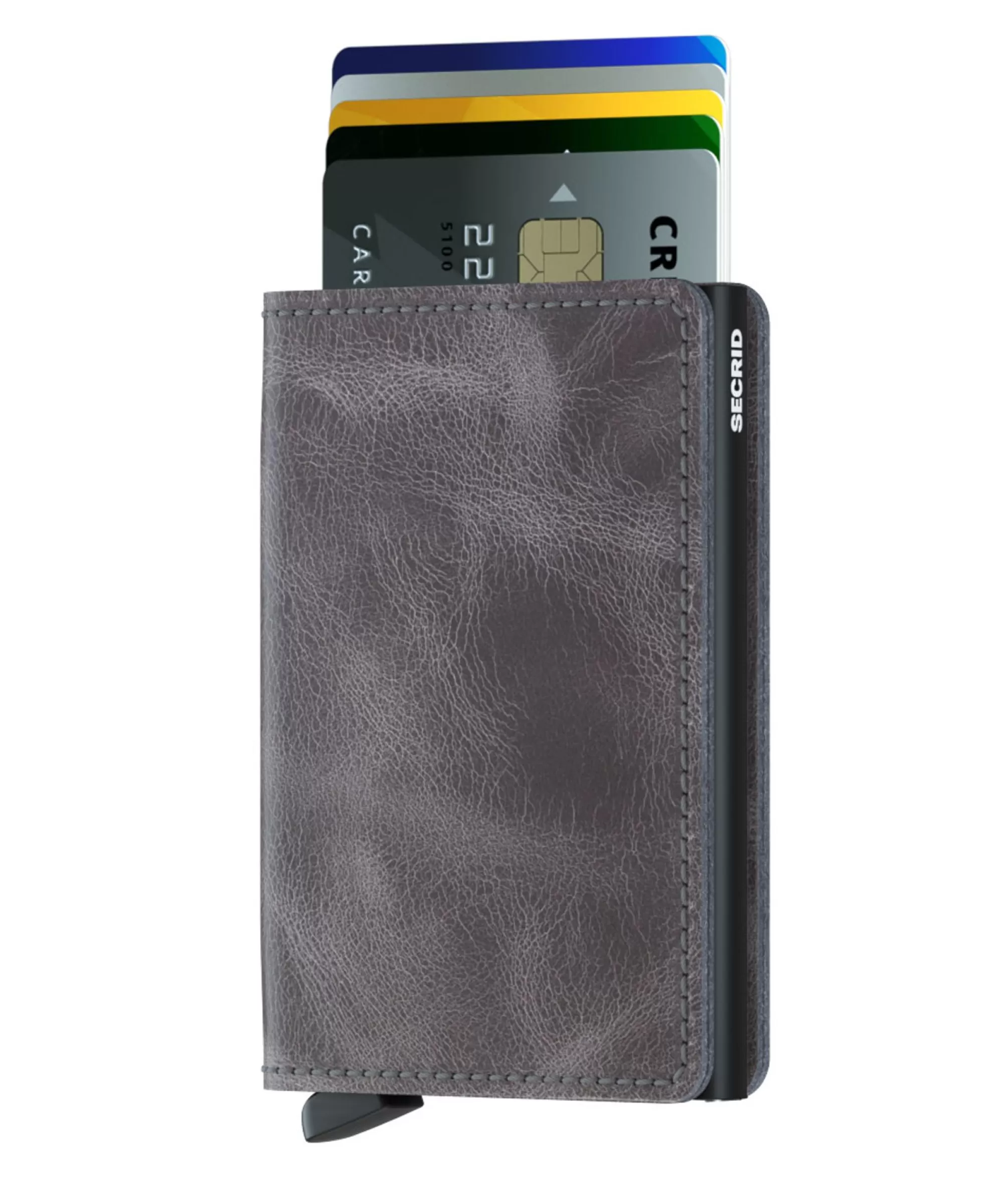 Online Slimwallet Vintage Grey Black Pasjeshouders