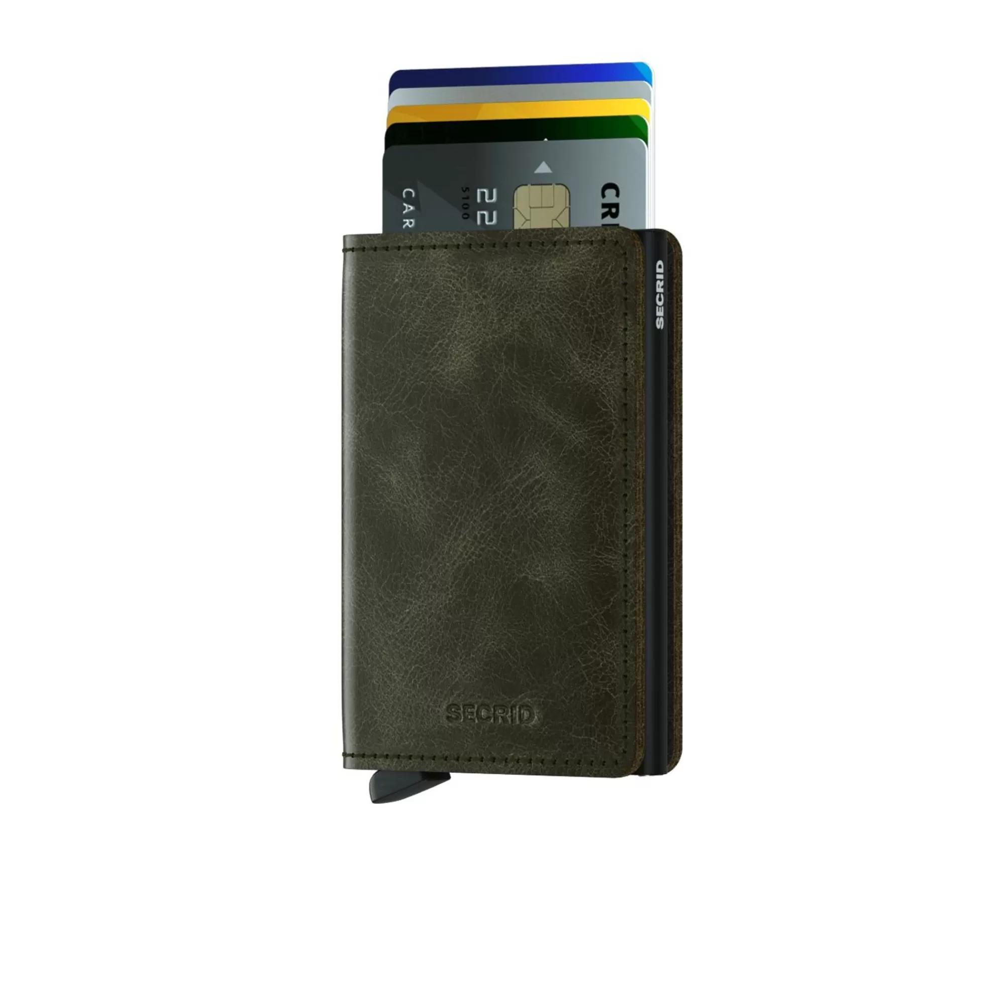 Sale Slimwallet Vintage Olive Black Pasjeshouders