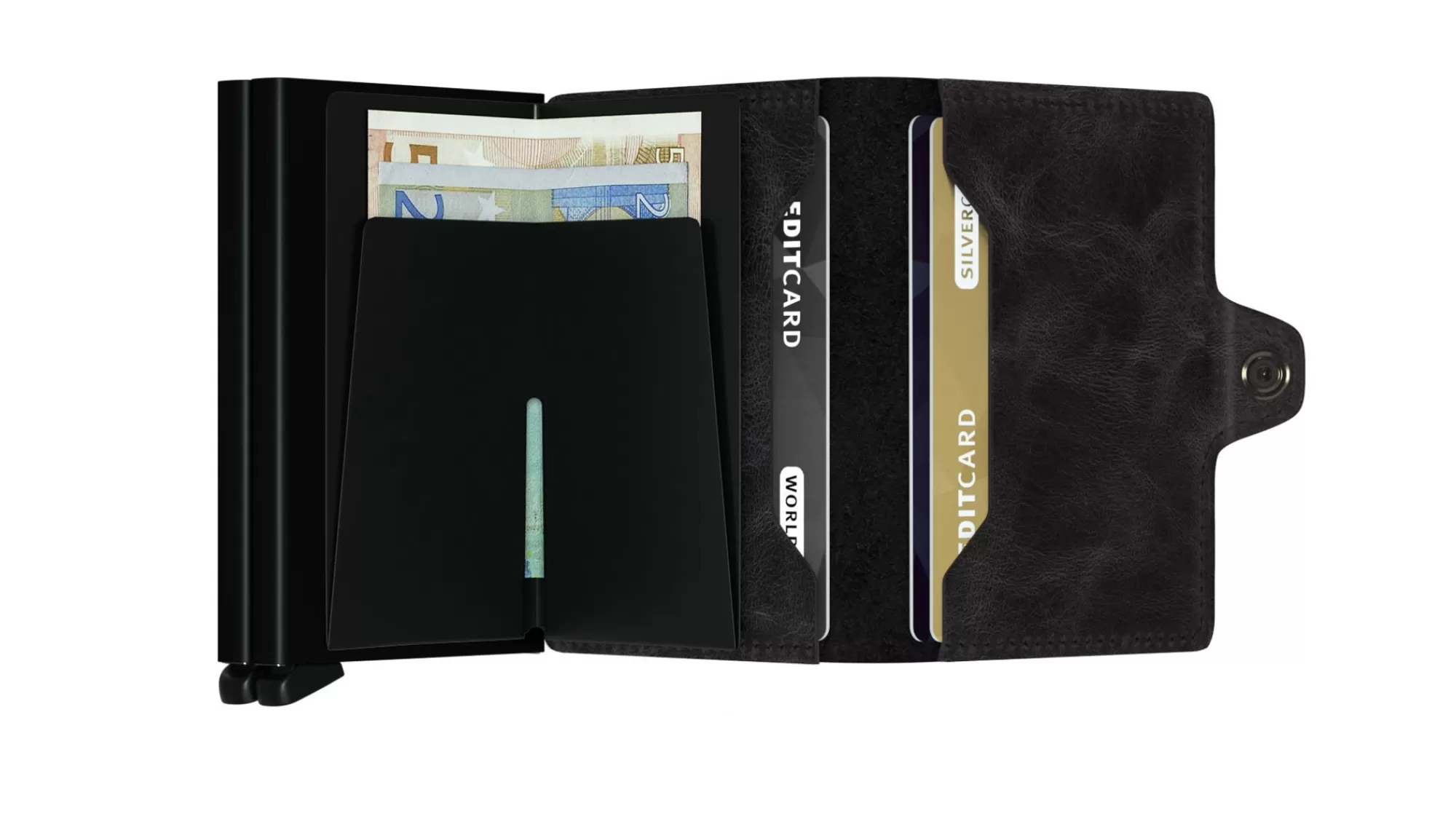 Best Twinwallet Vintage Black Pasjeshouders