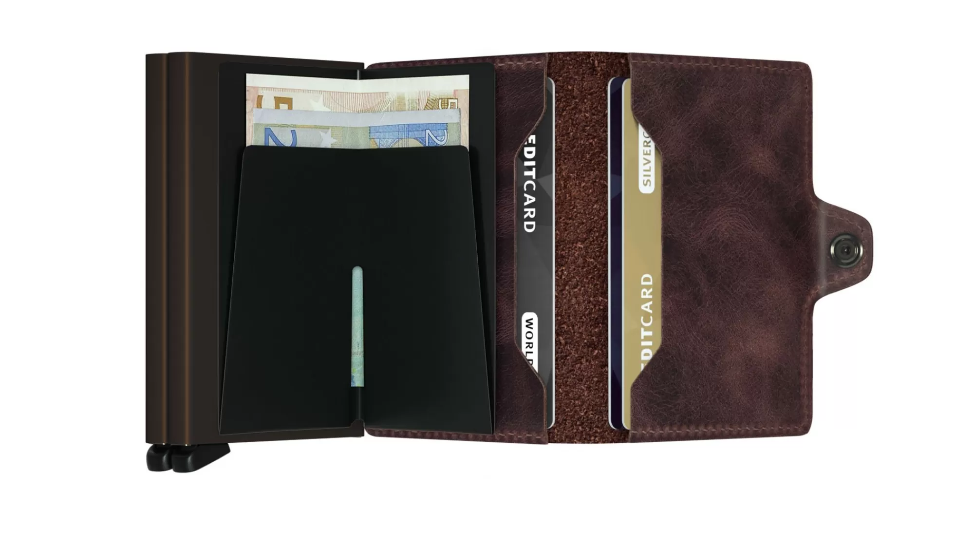 Store Twinwallet Vintage Chocolate Pasjeshouders